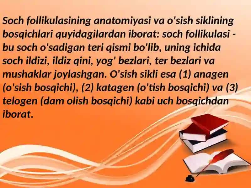 Soch follikulasining sikli ( soch oʻsish sikli) va uning klinik ahamiyati 3