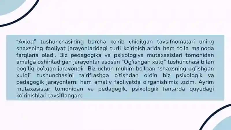 Og'ishgan xulq profilaktikasining psixologik uslublari 3