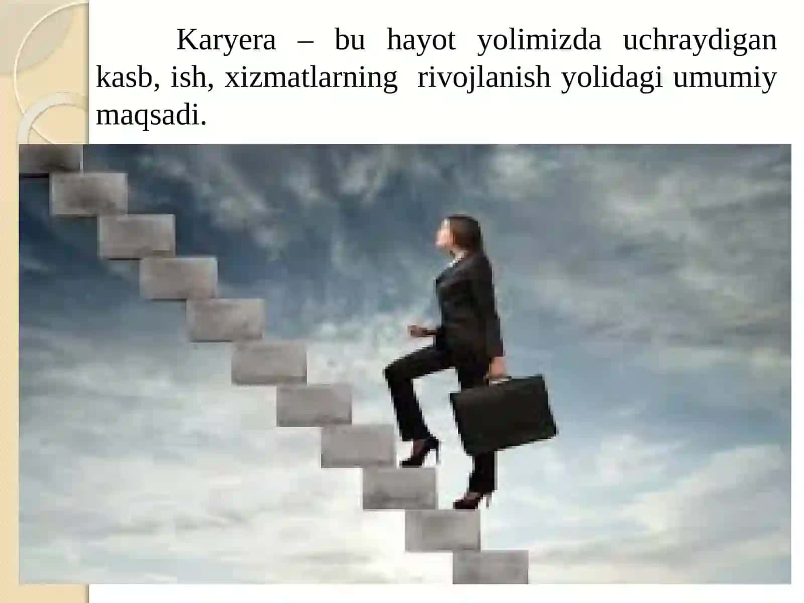 Karyeraning turlari va karyera grammatik to’g’risida tushuncha 3