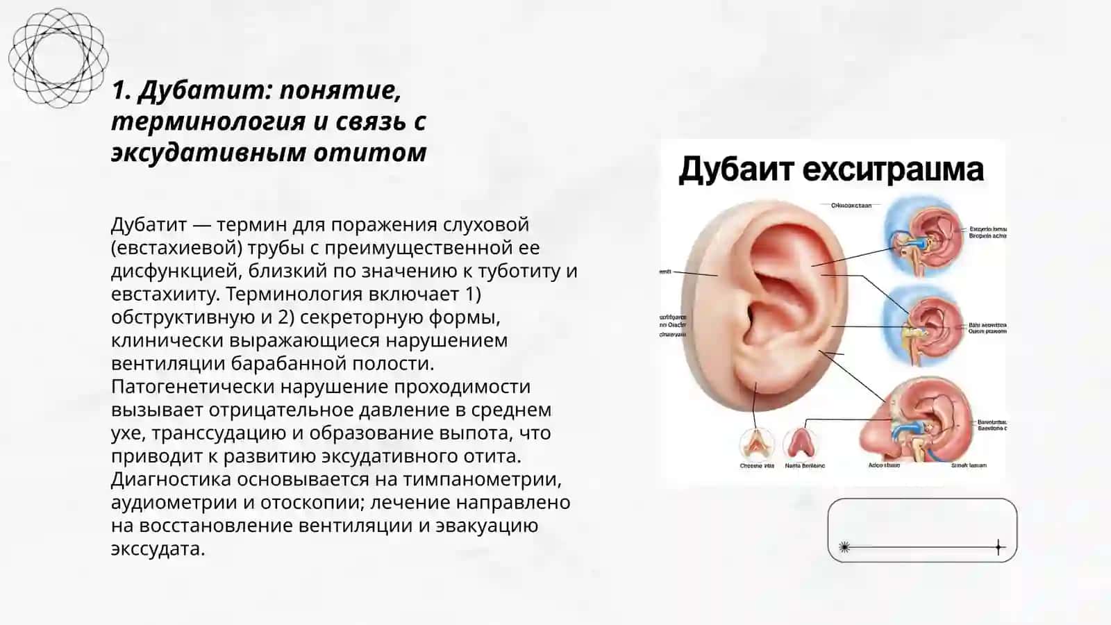 Дубатит эксудтивная отит и баротравма 3