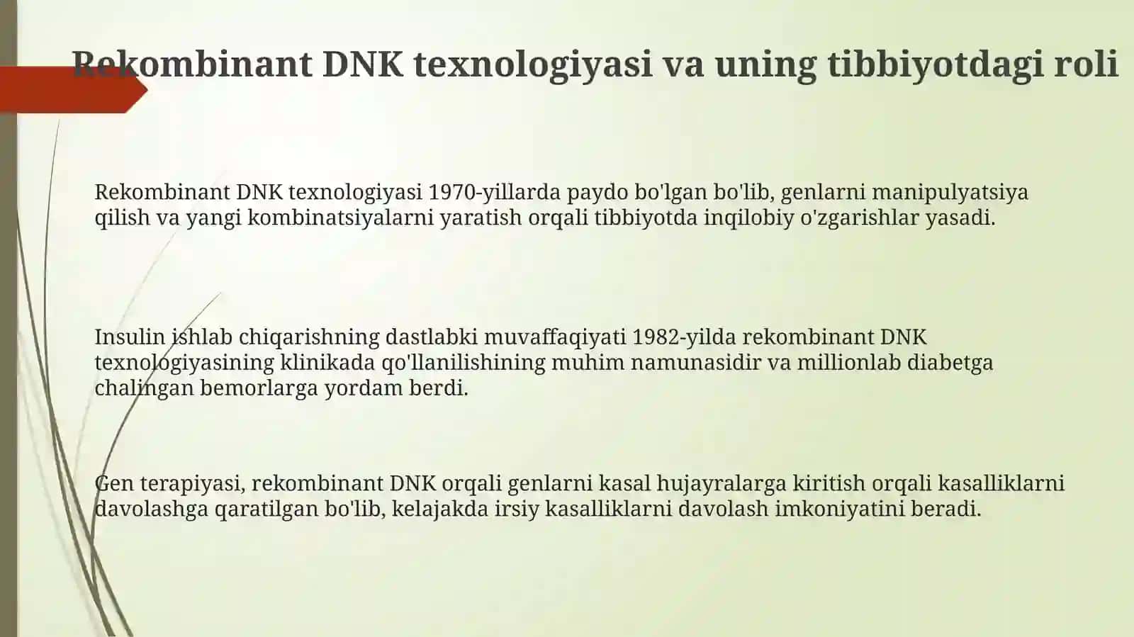 Tibbiyotda DNK rekombinatlarini qo‘llanilishi 3