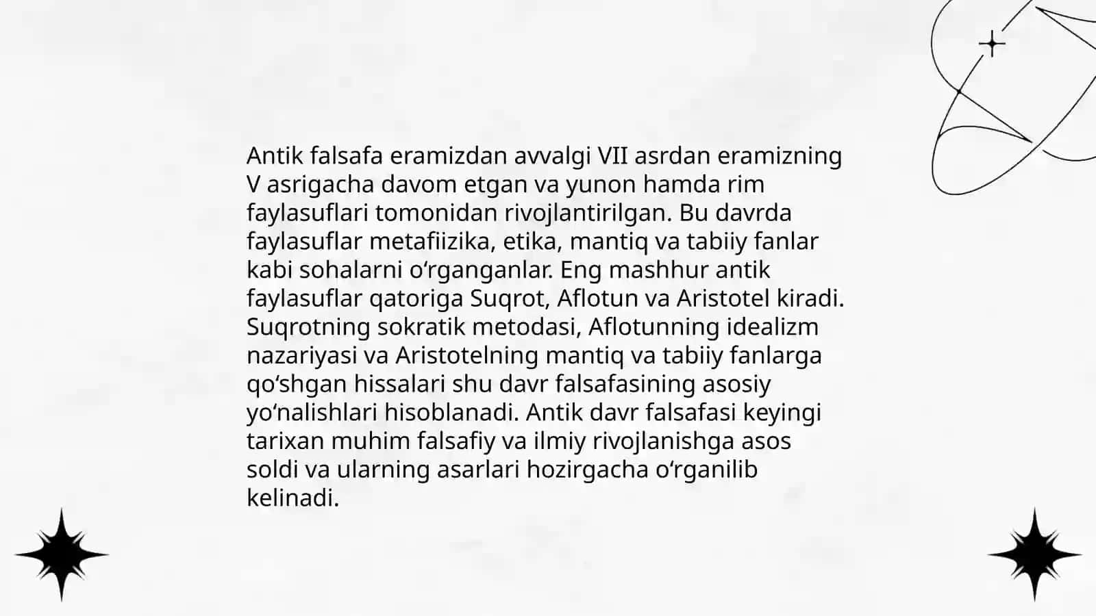 Gʻarb falsafasi davrlashtirish 3
