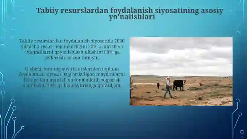 Davlatning tabiiy resurislardan foydalanish va ekologiya siyosati 3