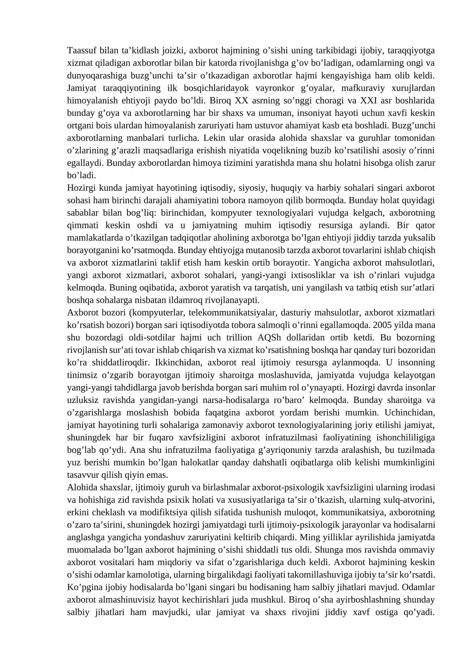 Axborot xavfsizligini ta`minlashning g`oyaviy nazariy asoslari 3
