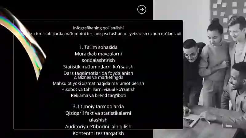 Infografika yaratish bo‘yicha 3