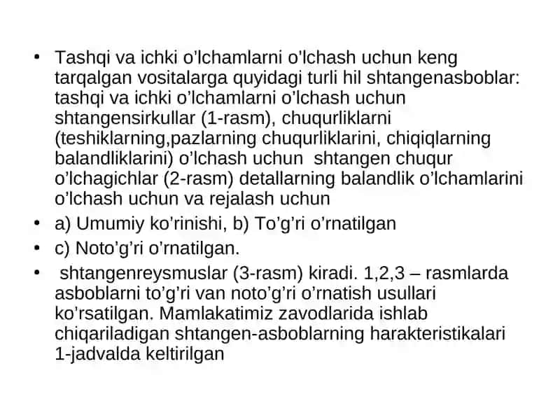 Nonius tipidagi burchak o’lchagich 3
