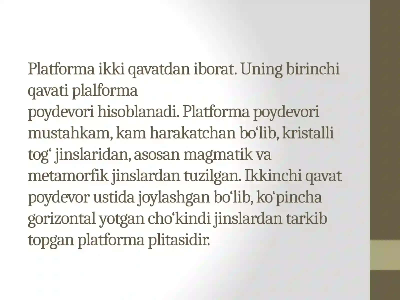 Geosinklinallar va materik platformalar 3