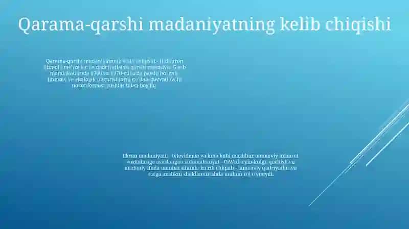 Ommaviy Madaniyatning Shakllanish Tarixi Va Uning Turlari 3