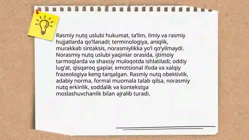 Nutq uslublarining qiyosiy tavsifi 3