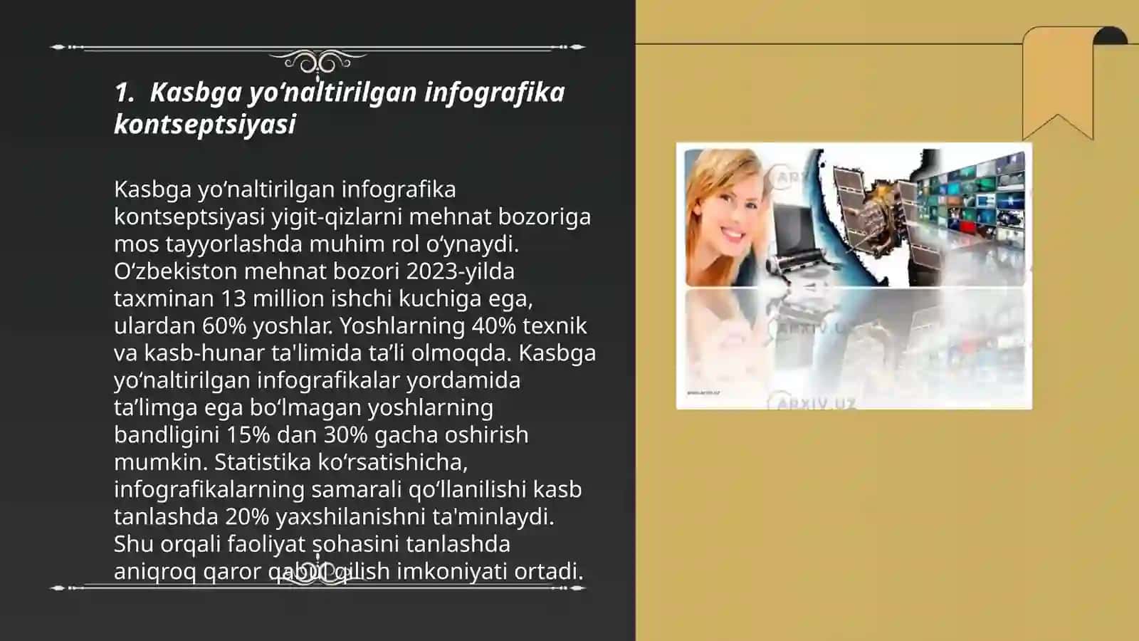 Kasbga doir interaktiv infografika vositalarini yaratish texnologiyasi 3