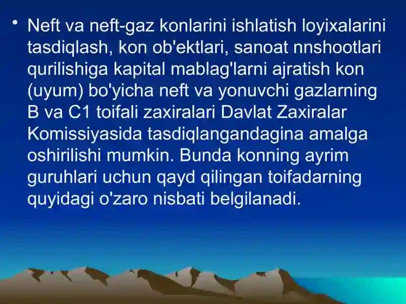 Neft va erkin gaz zaxiralarini xisoblash 3