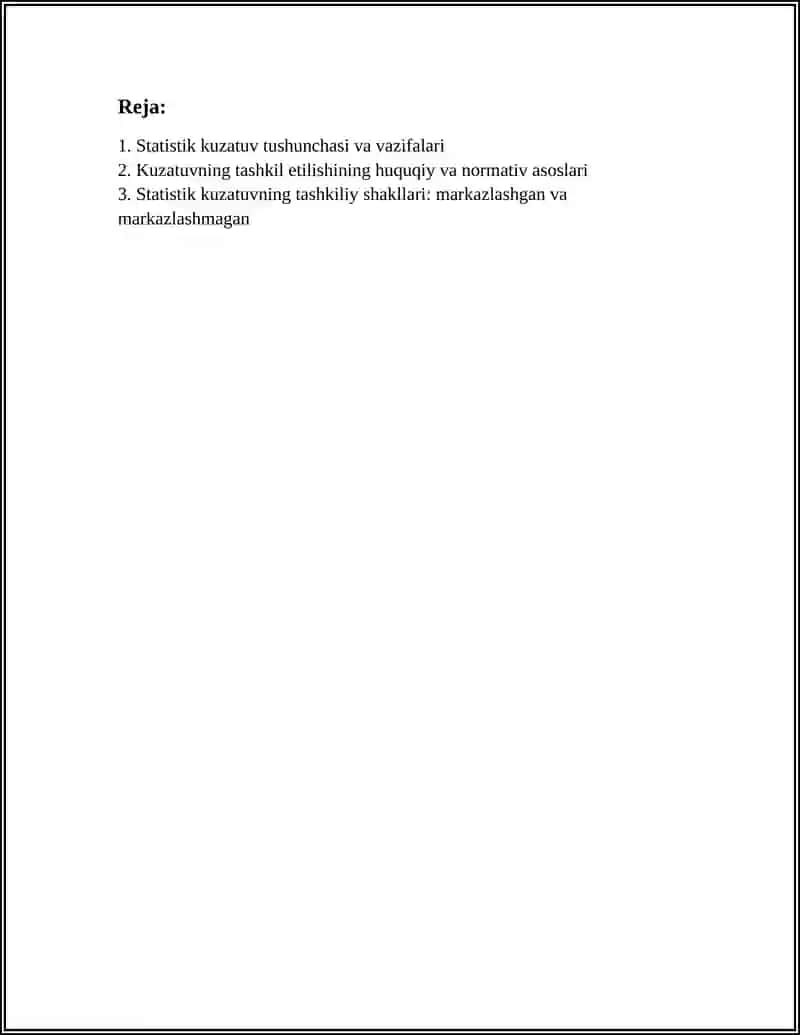 STATISTIK KUZATISHNING TASHKILIY SHAKLLARI VA TURLARI 3
