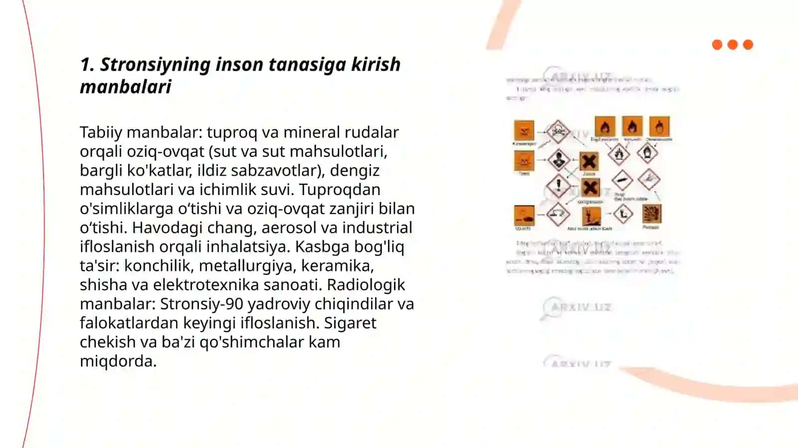Stronsiyning inson tanasiga kirish manbalari 3