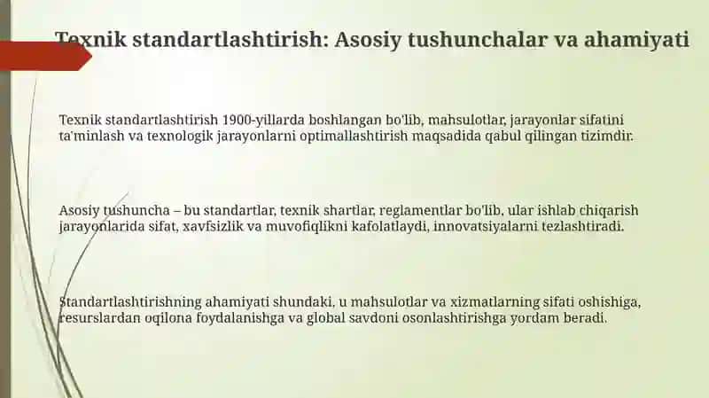 Texnik standartlashtirish 3