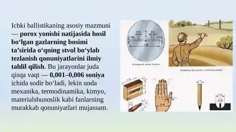 Taqdimot Ichki va tashqi ballistika 3