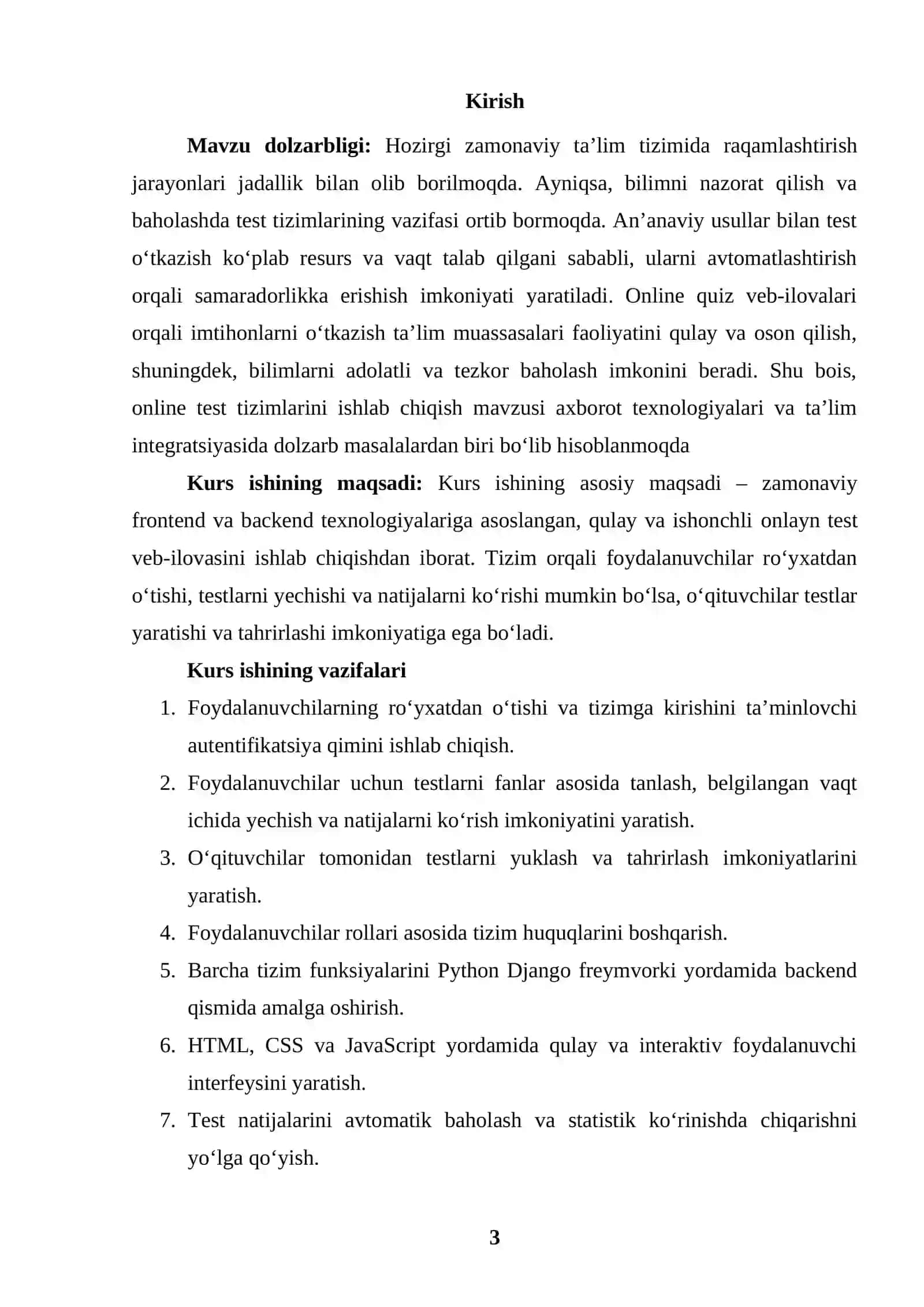 Veb-ilovalar ishlab chiqish,Frontend va Backend texnologiyalari 3