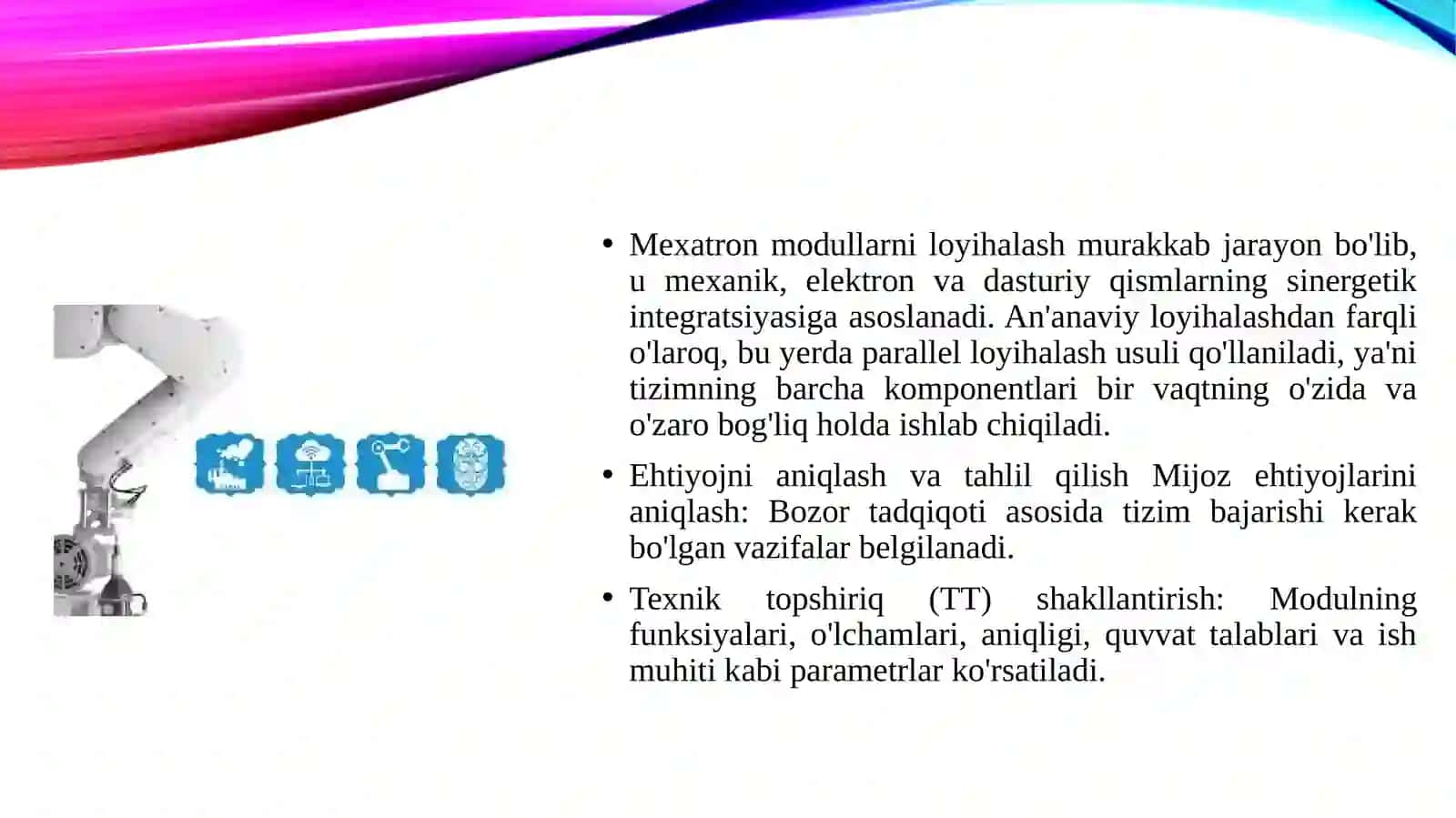 Mexatron modullarni loyihalash bosqichlari 3
