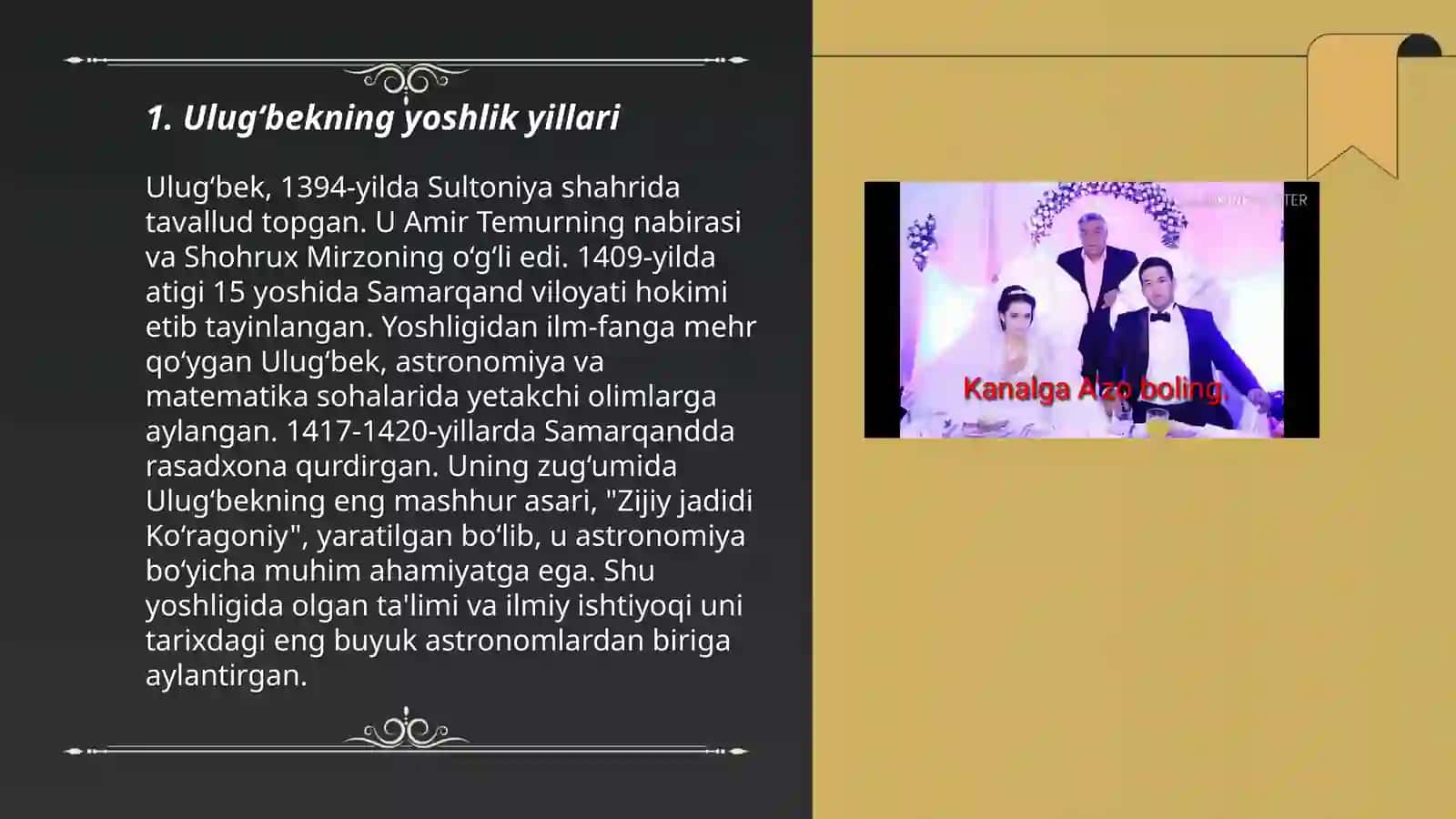 Ulug‘bekning yoshlik yillari 3