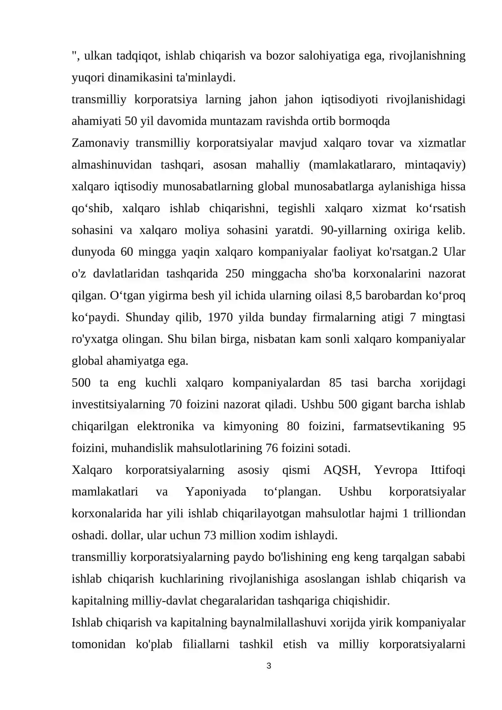 Transmilliy Korporatsiya Faoliyatining Rejasi 3