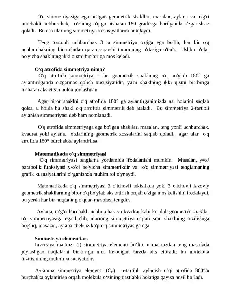 Oʻq simmetriyasi 3