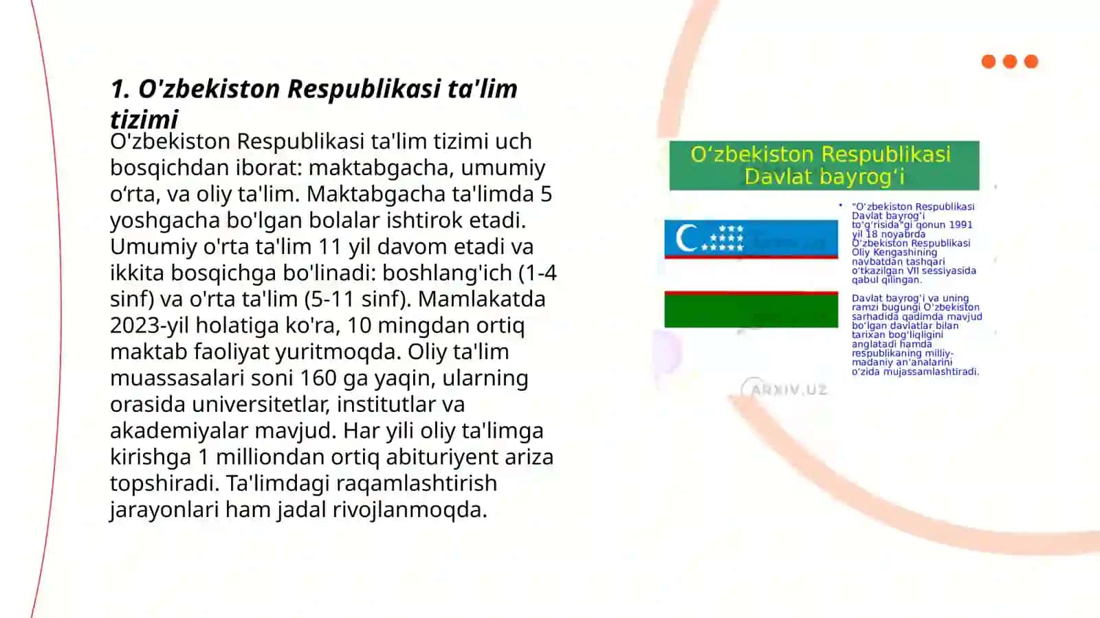 O'zbekiston Respublikasi ta'lim to'g'risidagi qonuni 3