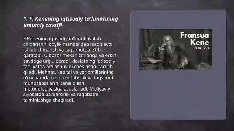 F. Kenening Iqtisodiy talimoti 3