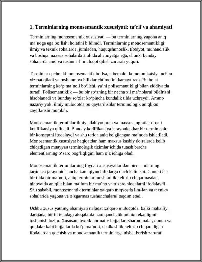 TERMINLARNING MONOSEMANTIK XARAKTERI 3