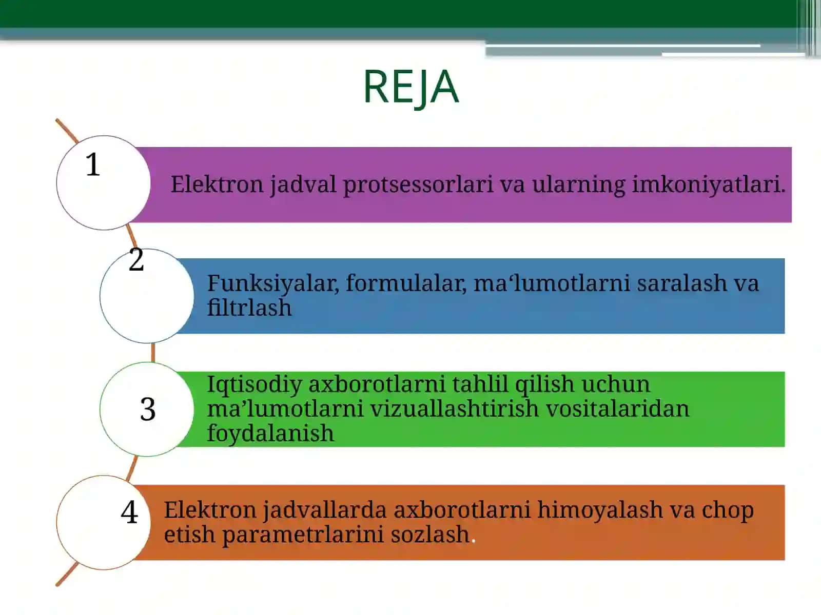 Yacheykalar formatlash 3