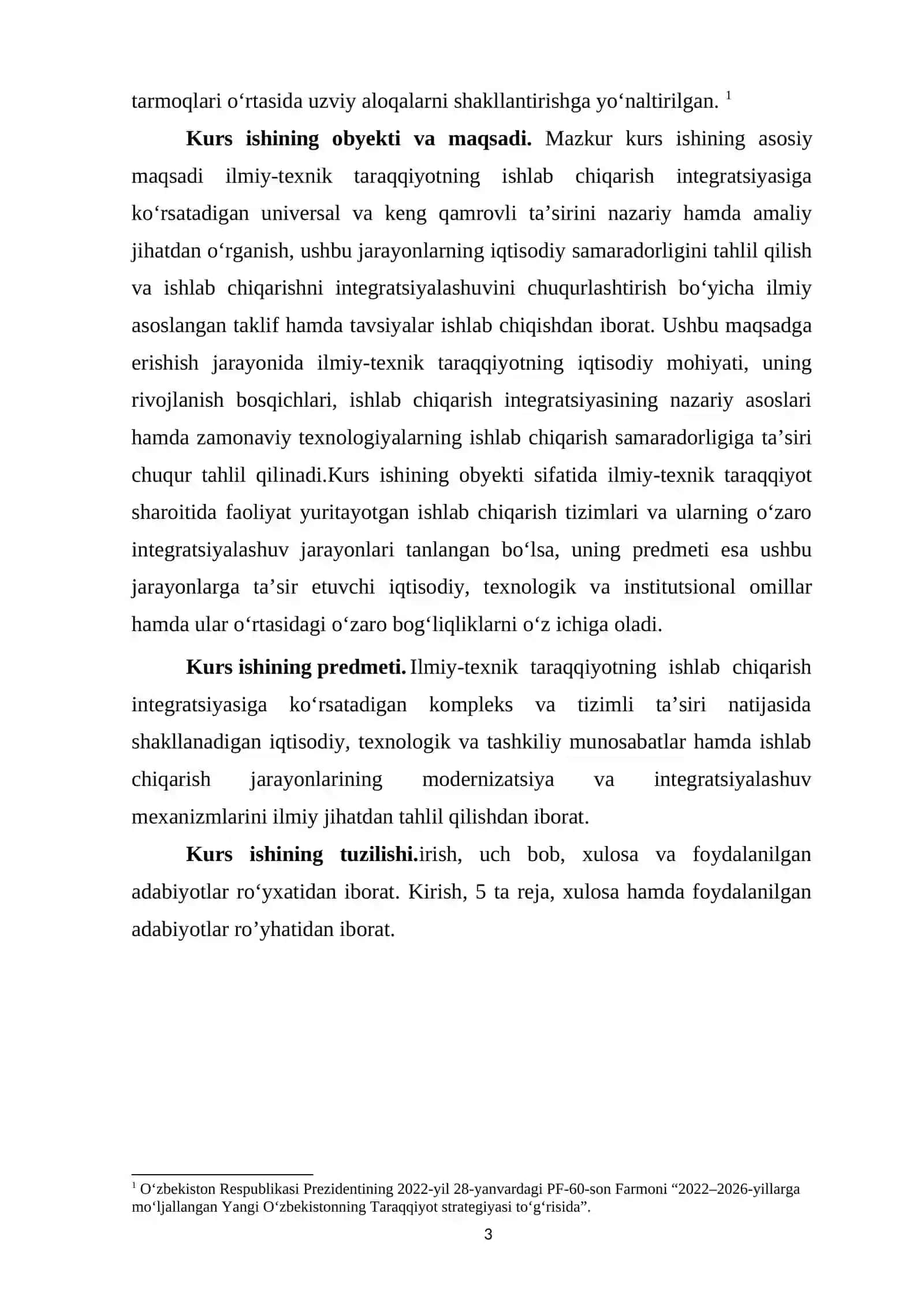 Ilmıy -texnık taraqqıyotını ıshlab chıqarıshnı ıntegrasıyalashuvını hamma tomonlarıga unıversal, keng qamrovlı ta'sırı 3