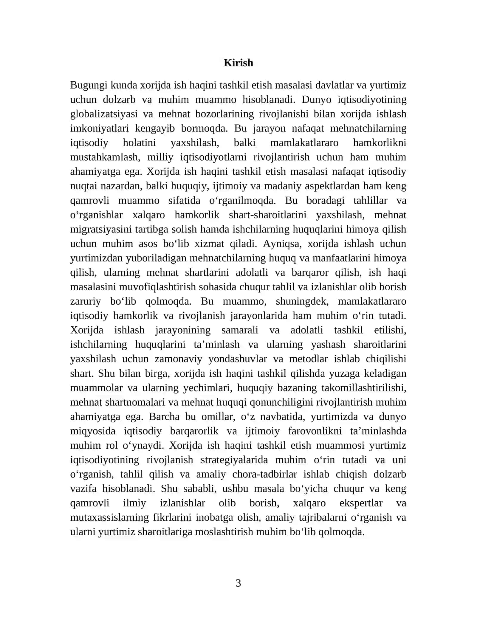 MEHNAT IQTISODIYOTI FANIDAN TAYYORLAGAN KURS ISHI 3