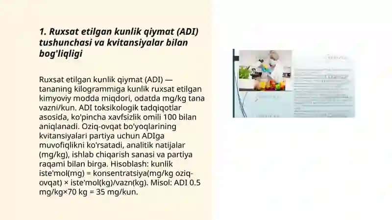 Oziq-ovqat bo'yoqlarining kvitansiyalari 3