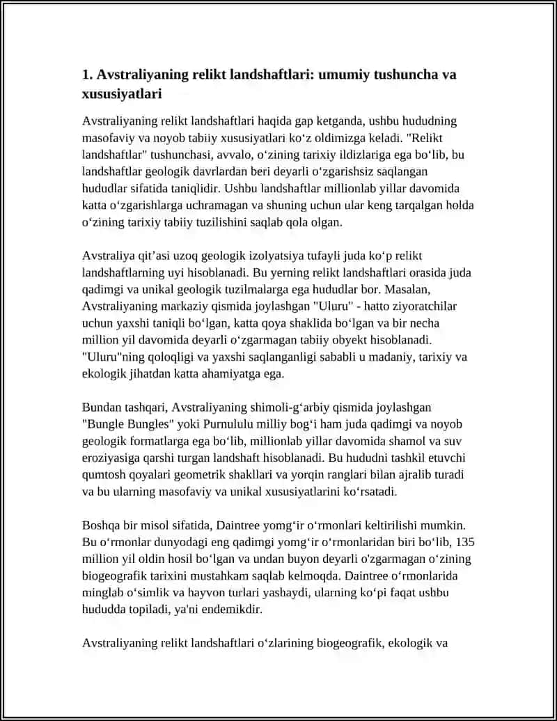 AVSTRALIYANING RELIKT LANDSHAFTLARI 3