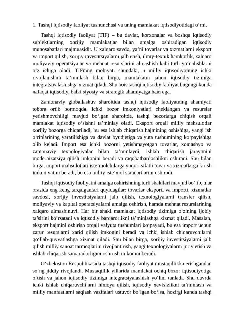 Tashqi iqtisodiy faoliyatni tartibga solish mexanizmlari 3