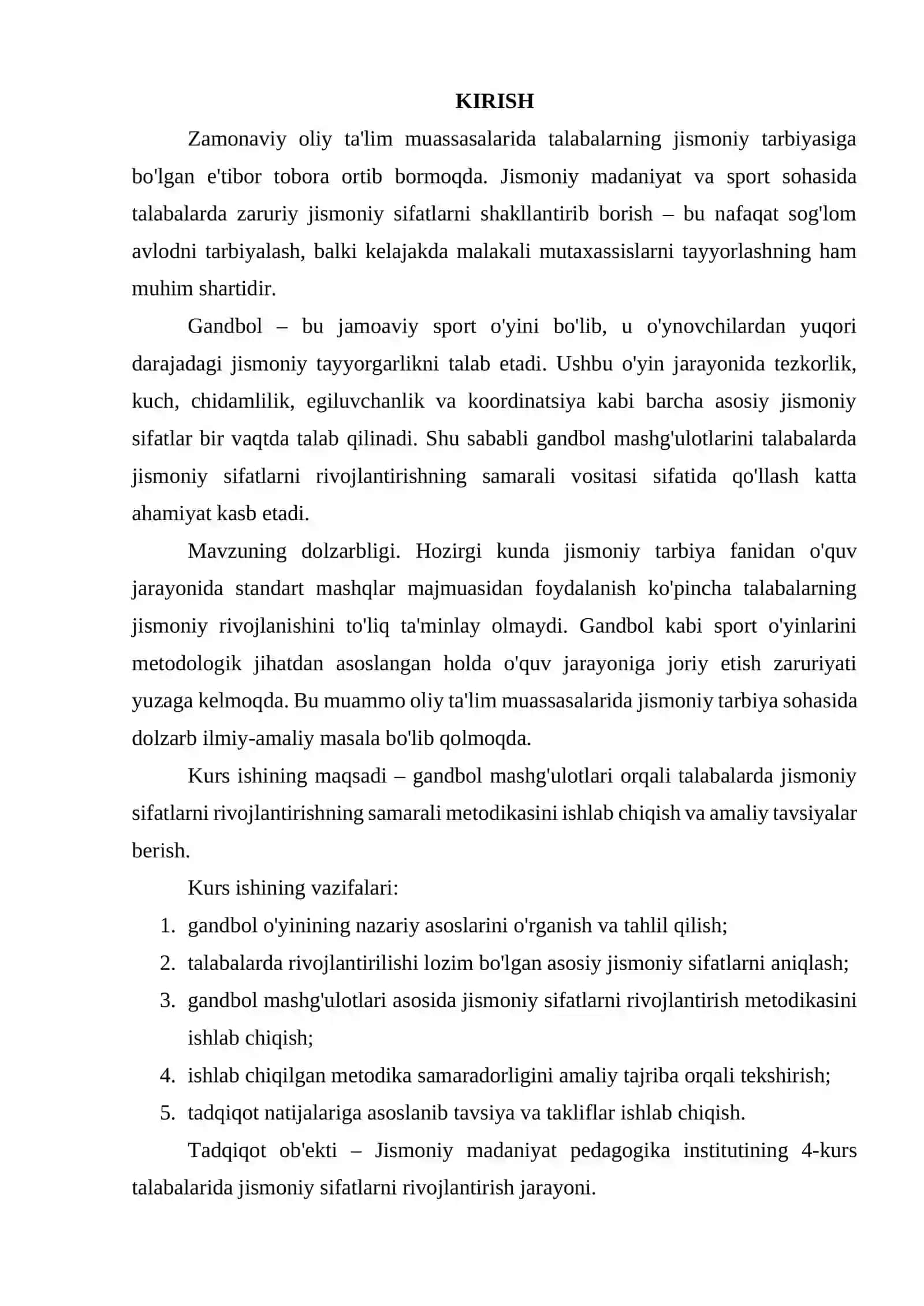 "Gandbol orqali talabalarda jismoniy sifatlarni rivojlantirish metodikasi" 3