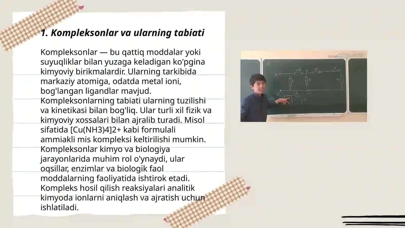 Koordinasion son, kompleks ion zaryadi va uning beqarorlik konstantasi doir masalalar yechish 3