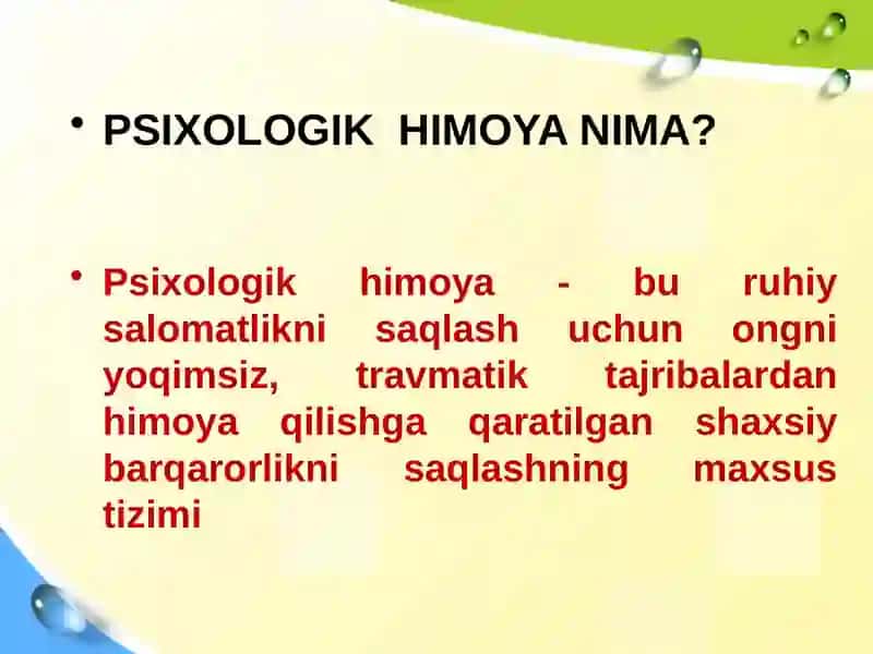 Psixologik himoya mexanizmi 3