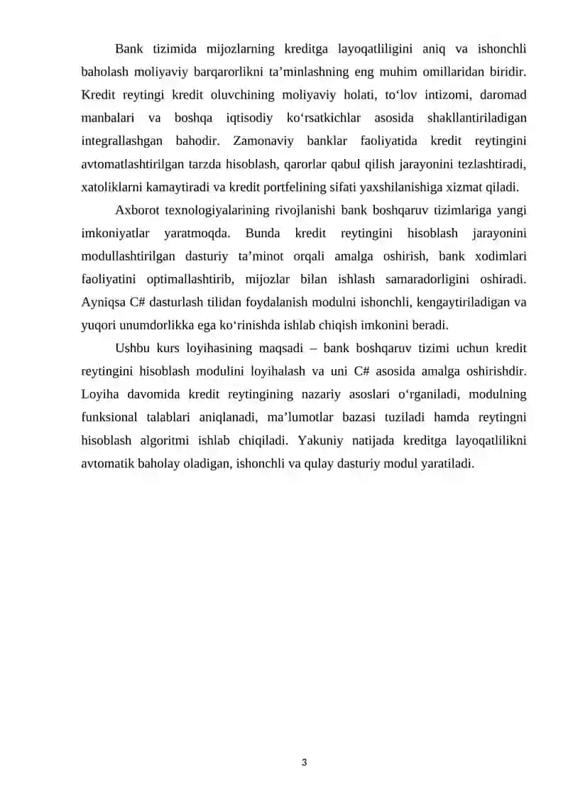BANK BOSHQARUV TIZIMLARI VA KREDIT REYTINGI NAZARIY ASOSLARI 3