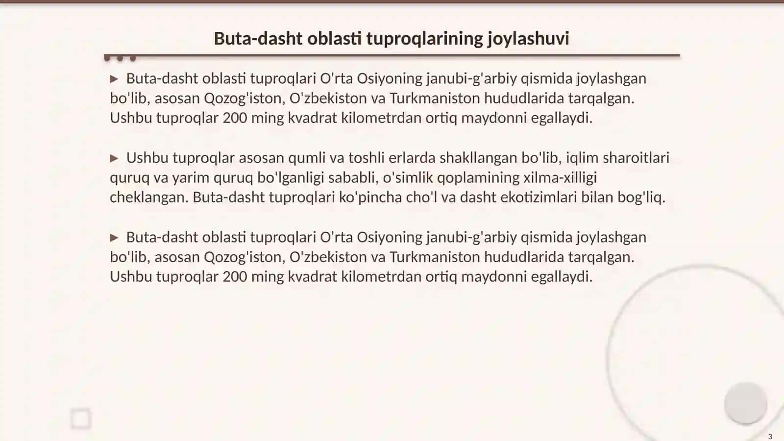 Buta-dasht oblasti tuproqlari 3