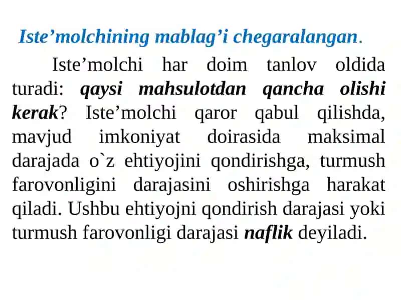 ISTЕ’MОLCHI TANLОVINI MОDЕLLASHTIRISH 3
