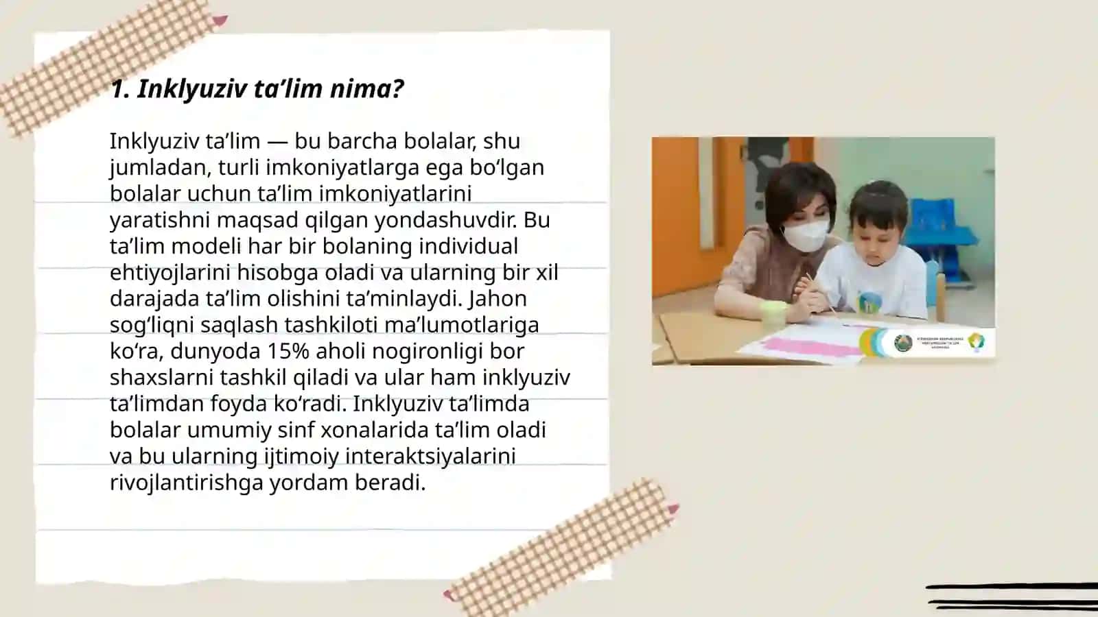Imkoniyati cheklangan bolalarni inklyuziv ta’limga joriy etishda maktabgacha ta’lim muassasalari raxbariyati va pedagogolarning vazifasi 3