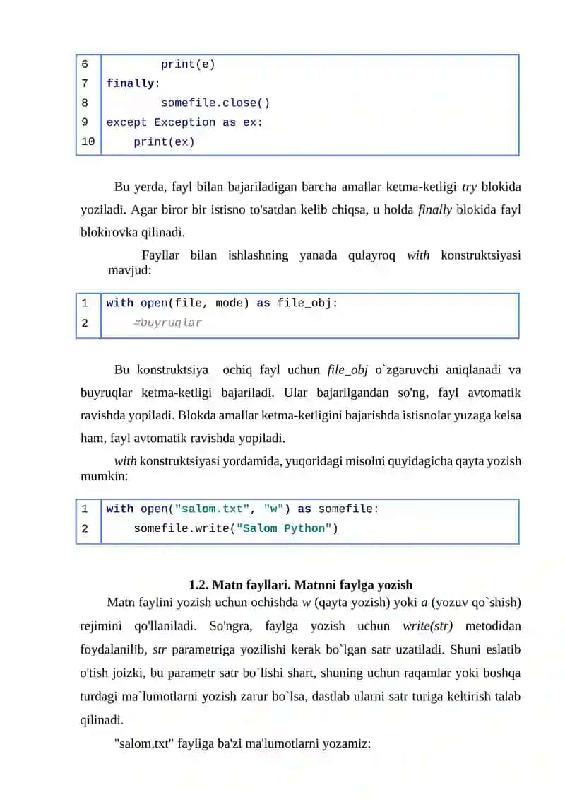 Fayllar bilan ishlash 3