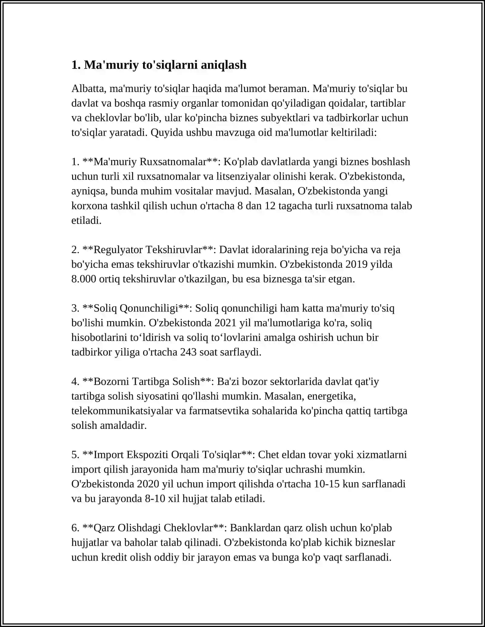 ISHBILARMONLIK FAOLIYATI UCHUN MA'MURIY TOSQINLAR VA ULARNI BARTARAF ETISH YO'LLARI 3