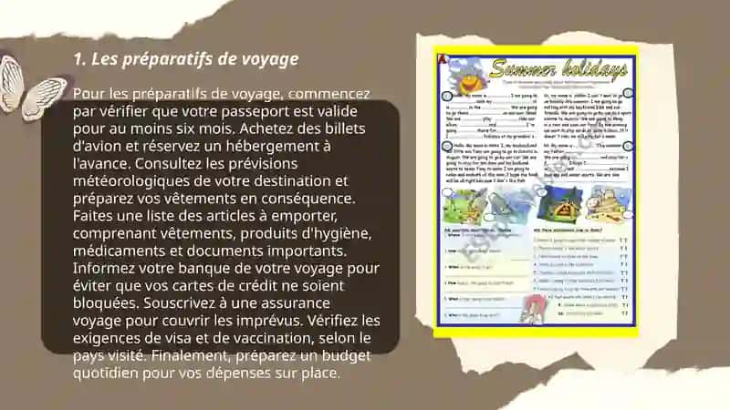 Les préparatifs de voyage 3