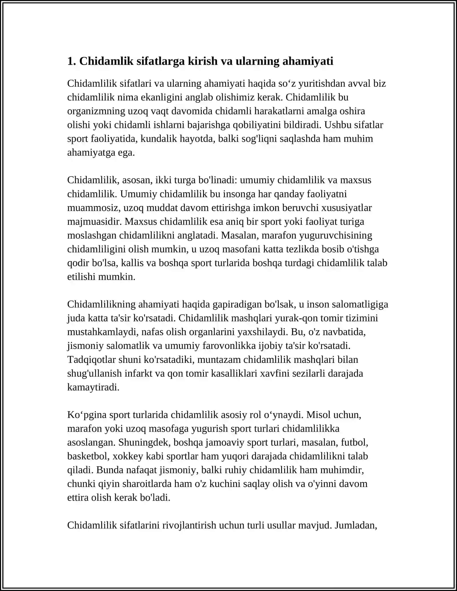 JISMONIY TARBIYADA CHIDAMLIK SIFATI TURLARI VA RIVOJLANTIRISH USLUBYATI 3