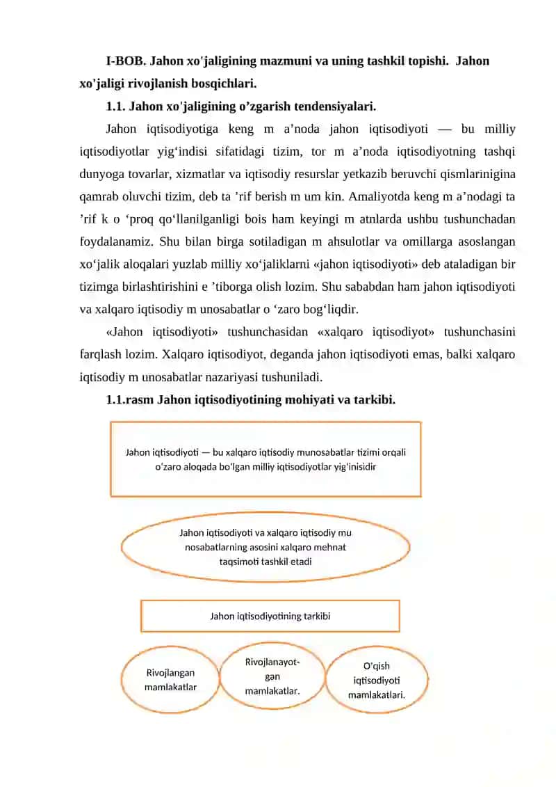 Jahon xo'jaligining shakllanishi va rivojlanish bosqichlari 3