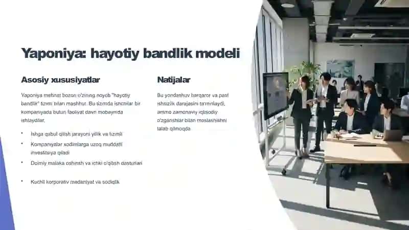ISHSIZLIK DARAJASI ENG PAST BO'LGAN DAVLATLAR VA ULARNING TAJRIBASI 3