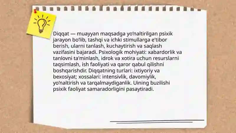 Diqqat tushunchasi va psixologik mohiyati 3