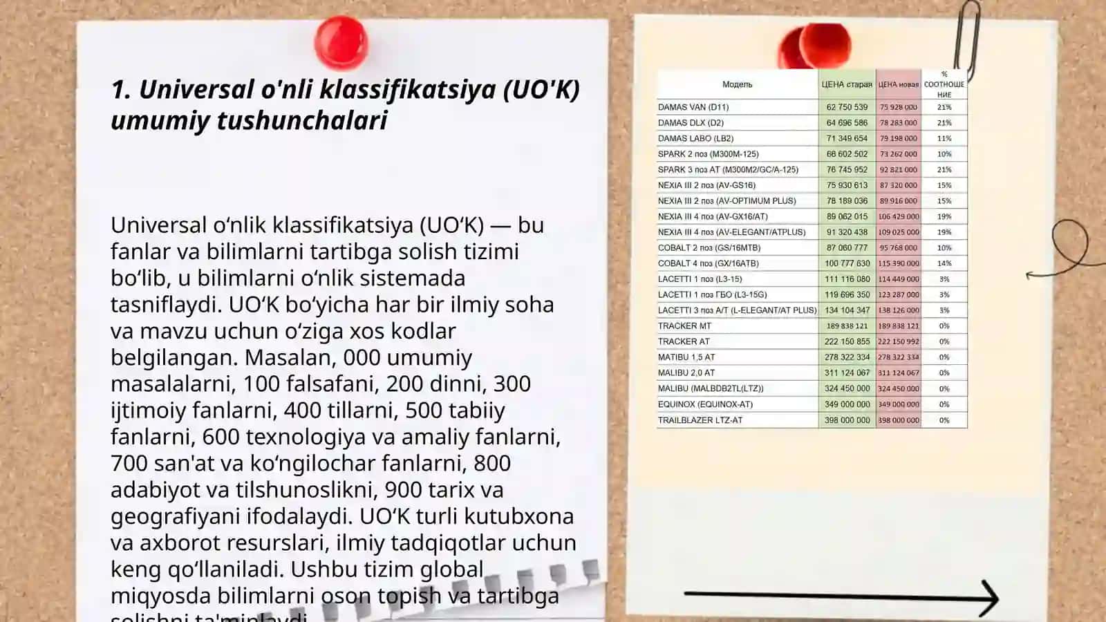 Universal o'nli klassifikatsiyasi 3