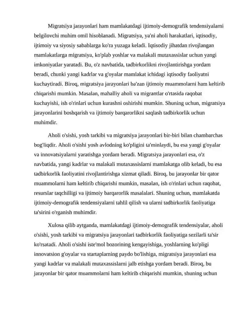 Mamlakatdagi Ijtimoiy-demografik Tendensiyalar 3