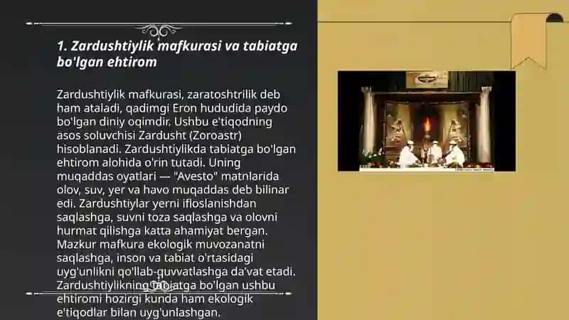 Zardushtiylikda tabiatning ulug’lanishi 3